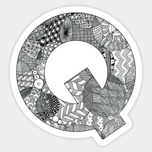 Zentangle Q Sticker